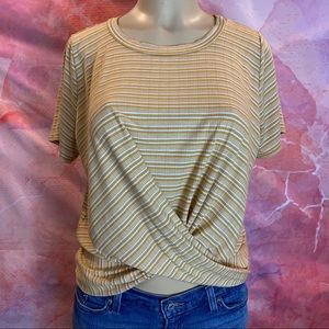 Stripped Cross Detailed Top